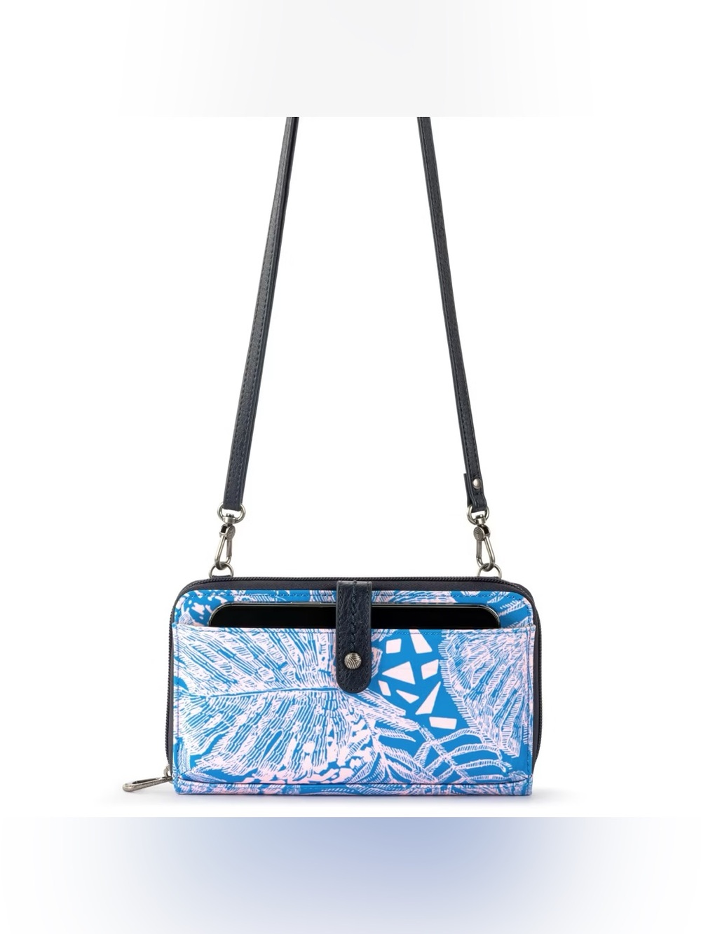 NWT The Sak Sakroots  Ecowill Smartphone Crossbody Wristlet bubblegum wildlife